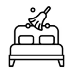 bedroom cleaning icon